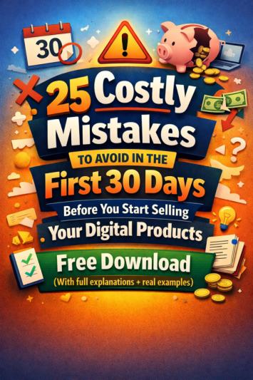25 Costly Mistakes to Avoid in the First 30 Days Before You Start Selling Your Digital Products